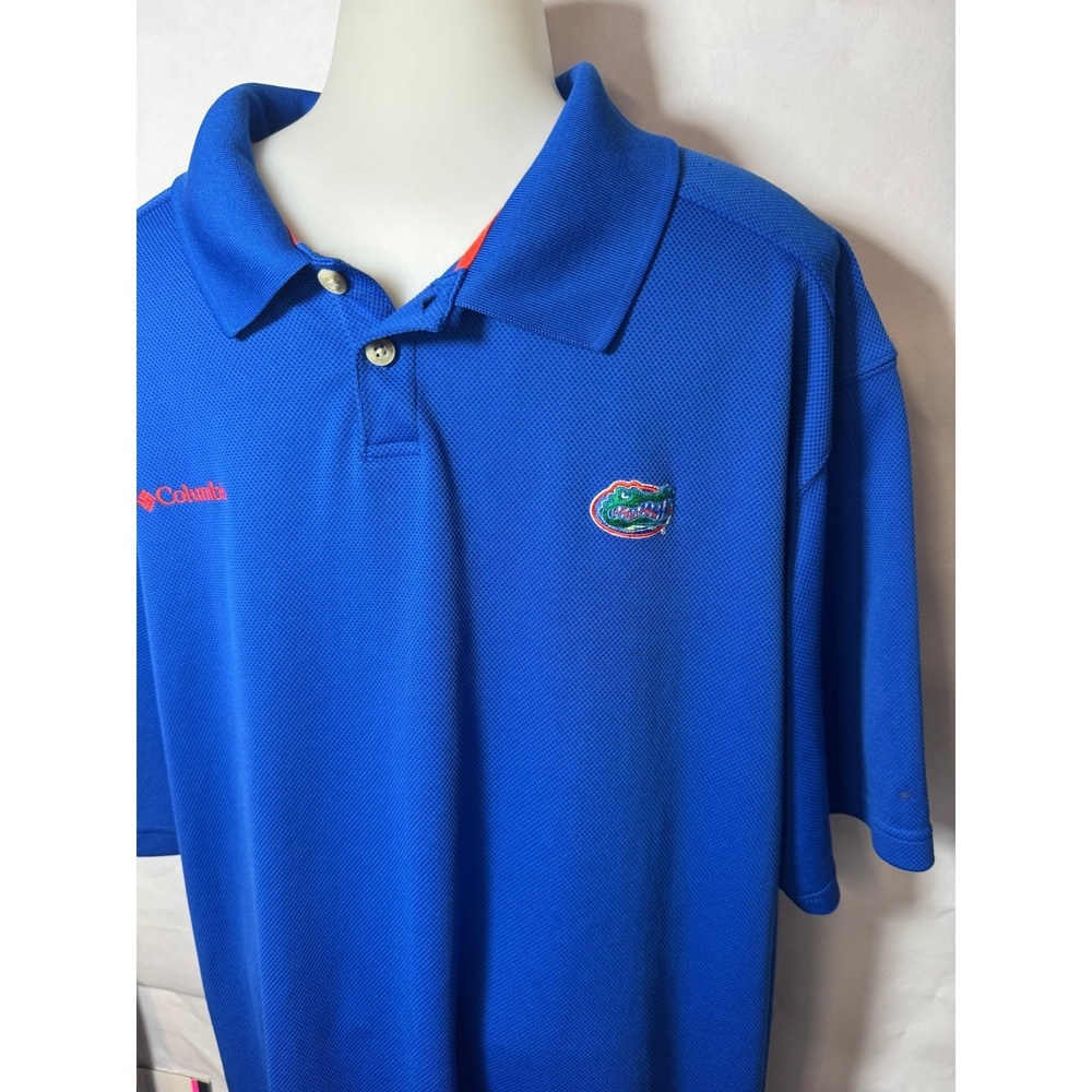 Men's Columbia Florida Gators Polo Shirt Performance Golf Athletic Fit Size XXL